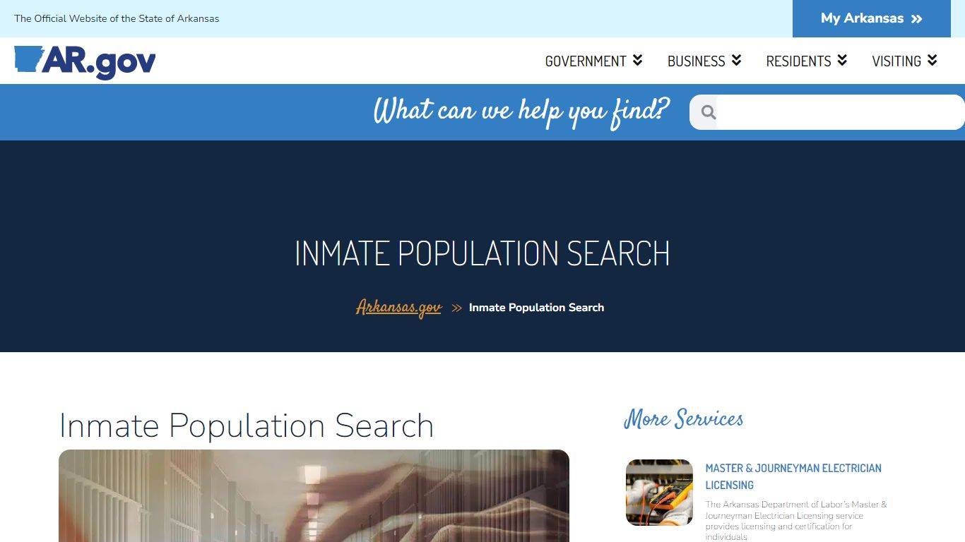 Inmate Population Search – Arkansas.gov